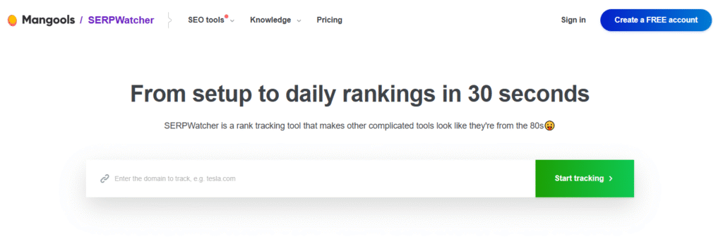 Mangools free seo tool